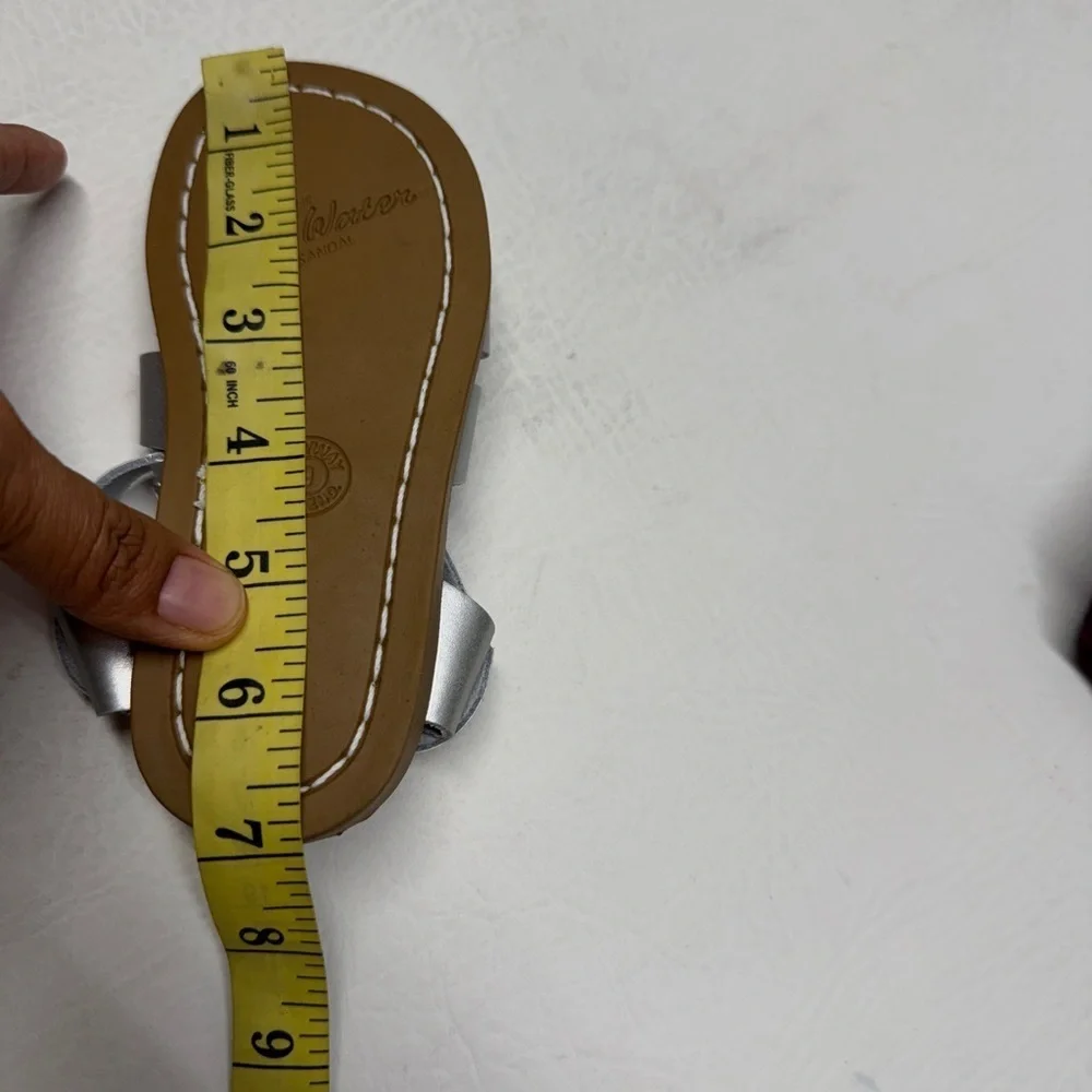 Salt water original Silver toddlers Sandals size 6